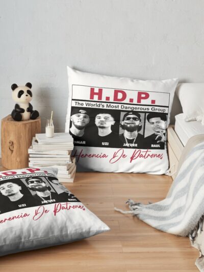 Herencia De Member Patrones 2022 Concert Tour Throw Pillow Official Herencia De Patrones Merch